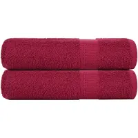 vidaXL Serviettes de douche 2 pcs bordeaux 70x140cm 360g/m² 100% coton
