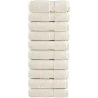 vidaXL Serviettes d'invité de qualité supérieure SOLUND 10 pcs crème
