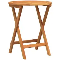 vidaXL Table de jardin Nature 60 x 60 x 72 cm en bois massif d'acacia