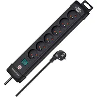 Brennenstuhl Premium-Line Multiprise 6 Entrées Noir 3 Mètres