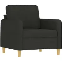 vidaXL Fauteuil noir 60 cm Tissu