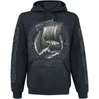 Spiral Sweat-shirt à capuche de - Viking Norsemen - S - 4XL - pour Homme - noir - Taille L