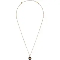 Daniel Wellington Aspiration Collier Rose Or Noir, (Acier inoxydable, Émail, 49 cm)