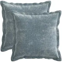 vidaXL Housse De Coussin 2 Pcs Houten Bleu Clair 40 X 40 Cm