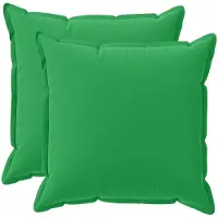 vidaXL Housse De Coussin 2 Pcs Houten Vert 80 X 80 Cm Polyester