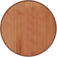 vidaXL Tapis rond marron 60 cm bambou