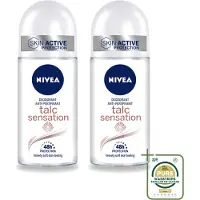 Nivea 2 déodorants roll-on Talc Sensation, anti-transpirant, 50 ml - Pack de 2
