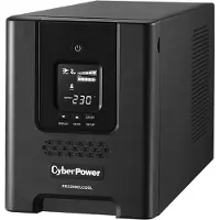 Cyberpower PR2200ELCDSL, alimentation interactive en ligne, 2,2 kVA, 1980 W, onde sinusoïdale, 160 V, 283 V