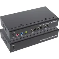 InLine 61640 Extender KVM DVI USB, prolongation via UTP, avec audio, jusqu'à 50m