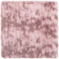 vidaXL Tapis Shaggy à poils longs NAVARRA rose poudré 200x200 cm