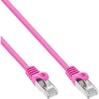 InLine 72520M Câble de raccordement, SF/UTP, Cat.5e, rose, 20m