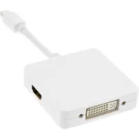 InLine 17195I Câble adaptateur Mini DisplayPort vers HDMI/DVI/DisplayPort, blanc