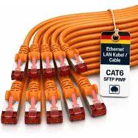 1Attack Câble réseau, 0,25 m, 2 connecteurs RJ-45 Cat6, blindage S/FTP (S-STP), connecteurs mâles/mâles