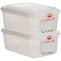 Denox Boîte De Rangement Gastronorm 1/4 H100 Mm 2.8l 2 Unités