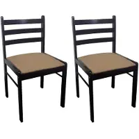 vidaXL Chaises de salle à manger 2 pcs. Brun hévéa massif et velours