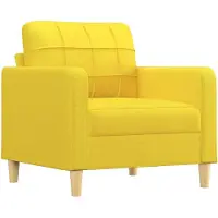 vidaXL Fauteuil Jaune clair 60 cm Tissu