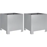 vidaXL Jardinières 2 pcs 30x30x30 cm acier galvanisé