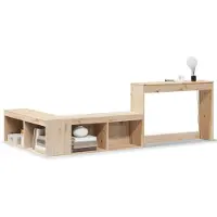 vidaXL Table de chevet avec bureau 232 x 122 x 75 cm Bois de pin massif