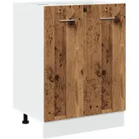 vidaXL Armoire basse Lyon imitation vieux bois 60x46x81,5 cm Matériau dérivé du bois