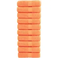 vidaXL Serviettes d'invité de qualité supérieure SOLUND 10 pcs orange