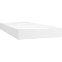 vidaXL Matelas à ressorts ensachés Blanc 100x200x20 cm Similicuir