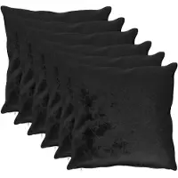 vidaXL Housse De Coussin 6 Pcs Heerlen Noir 65 X 65 Cm Flanelle