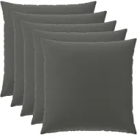 vidaXL Housse De Coussin 6 Pcs Heerlen Anthracite 80 X 80 Cm Polyester