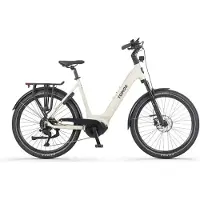 Tomos EB 17 - Vélo électrique - 28 pouces - Moteur 250W - Autonomie 160 km - 9 vitesses - Freins à disque hydrauliques - Batterie 748Wh - Cadre bas - Kiezel gris mat