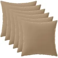 vidaXL Housse De Coussin 6 Pc Heerlen Taupe 40 X 40 Cm Polyester