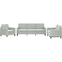 vidaXL Ensemble de canapés 3 pièces gris clair velours