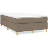 DKD Home Decor Lit Boxspring avec matelas Taupe 120x190 cm Tissu