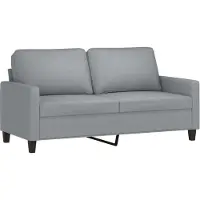 vidaXL Canapé 2 places gris clair 140 cm Tissu