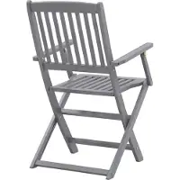vidaXL Chaises de jardin pliantes 4 pièces avec coussin en bois massif d'acacia