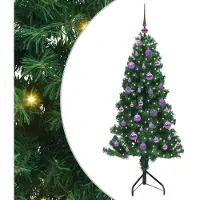 vidaXL Arbre de Noël artificiel angulaire vert 150 cm PVC et métal
