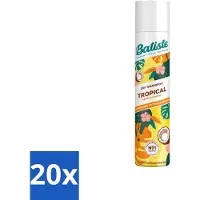 Batiste - Tropical - Shampooing sec - Parfum tropical - Rafraîchit et coiffe - 200 ml - Pack avantage - 20 pièces
