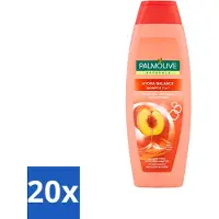 Palmolive 20 flacons de shampooing 2-en-1 Naturals Hydra Balance, parfum pêche - 350 ml - Pack économique - 20 pièces