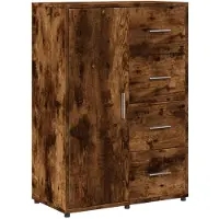 vidaXL Sideboard chêne fumé 60x31x84 cm bois composite