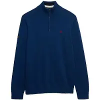 Superdry Prep Essential Cotton Half Zip Sweater Bleu 2XL Homme