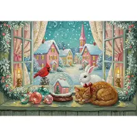 Alipson Puzzle Puzzle Fenêtre de Noël - 1000 pièces