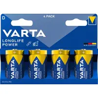 Varta 4920121424 Piles alcalines Longlife Power, Mono (D/LR20), 4 pièces