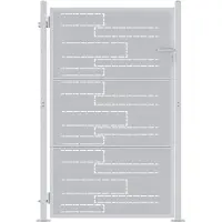 vidaXL Porte De Jardin Argenté 100 X 150 Cm Acier Inoxydable