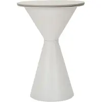 Mauro Ferretti table d'appoint blanc double Ø 44,5x63 cm blanc