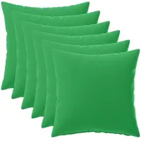 vidaXL Housse De Coussin 6 Pcs Heerlen Vert 40 X 40 Cm Polyester