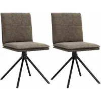 vidaXL Chaise de salle à manger gris foncé