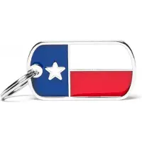 My Family Médaillon Pour Animal De Compagnie Avec Le Drapeau Du Texas