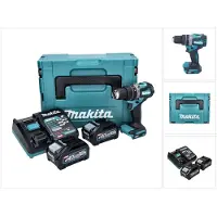 Makita Perceuse-visseuse à percussion sans fil HP 002 GM201 40 V 64 Nm sans balais + 2 batteries 4,0 Ah + chargeur + Makpac