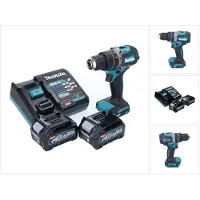 Makita Perceuse-visseuse à percussion sans fil HP 002 GD201 40 V 64 Nm sans balais + 2 batteries 2,5 Ah + chargeur