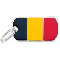 My Family Médaillon Pour Animal De Compagnie Avec Drapeau Belge