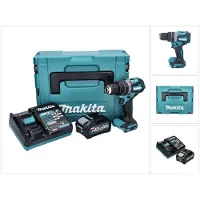 Makita Perceuse-visseuse à percussion sans fil HP 002 GM101 40 V 64 Nm sans balais + 1 batterie 4,0 Ah + chargeur + Makpac