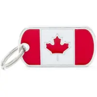 My Family Médaillon Pour Animaux De Compagnie Avec Drapeau Du Canada